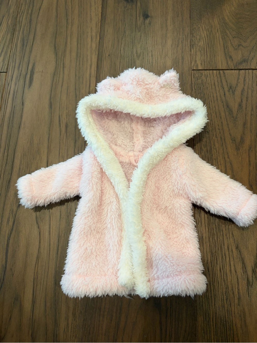 Our Generation 18" Doll Pink Fluffy Hooded Robe Coat With Ears